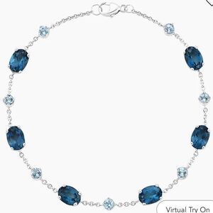 Maris London Blue Topaz and Aquamarine Bracelet in Silver